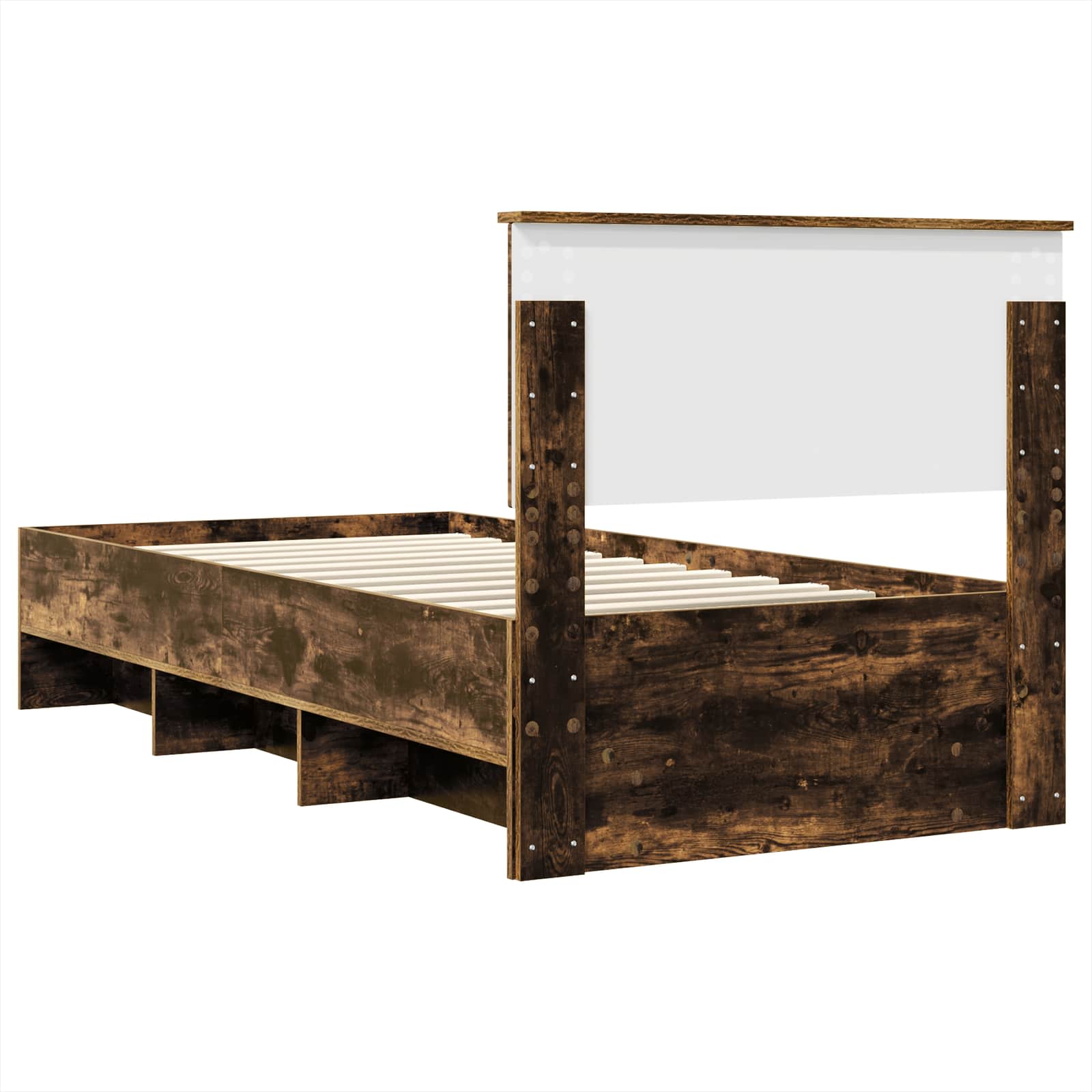 Struttura del letto Rovere fumé 80 x 200 cm Legno multistrato | homemem39