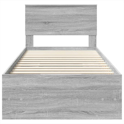 Struttura del letto Grigio Sonoma 80 x 200 cm Legno multistrato | homemem39