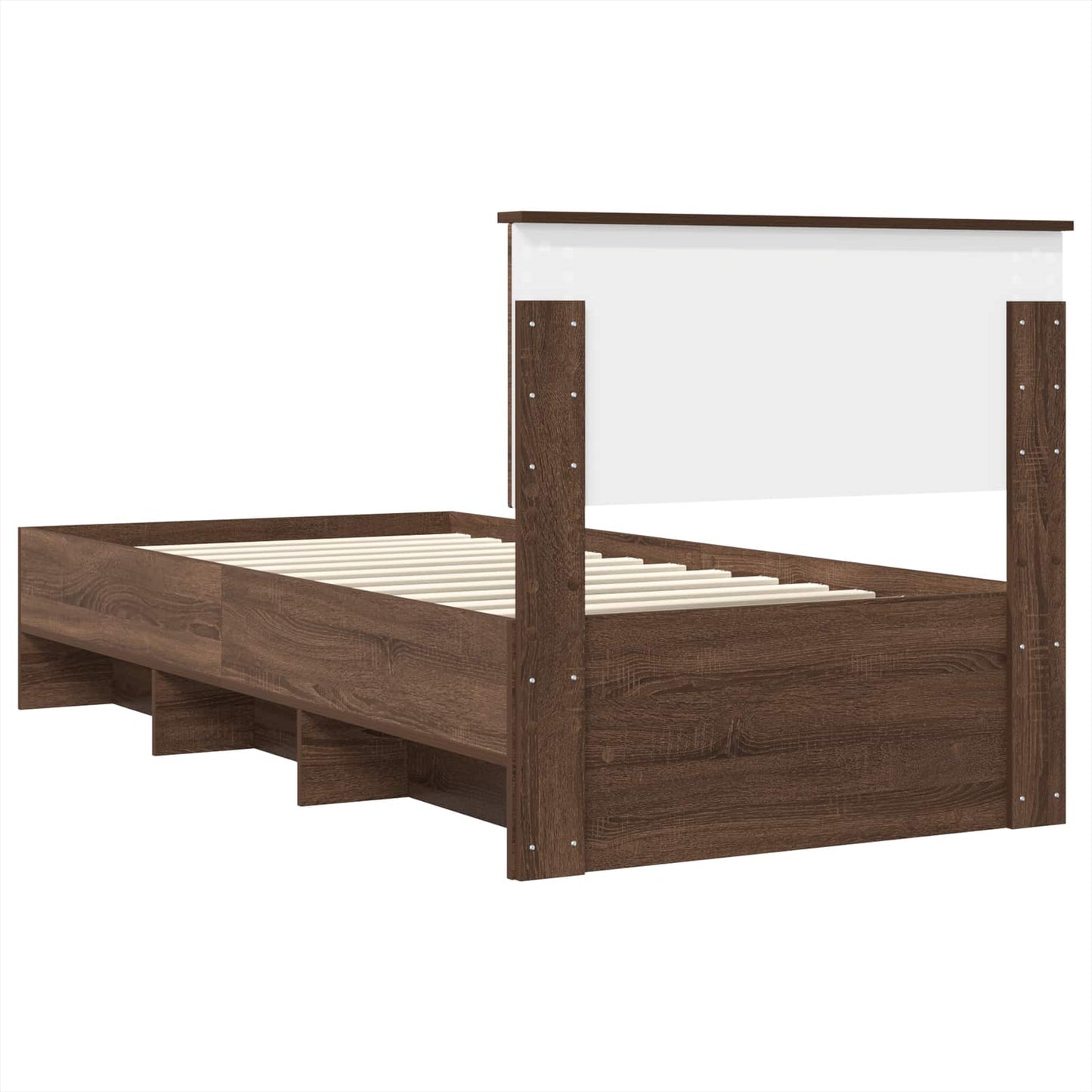 Struttura del letto con testiera Rovere Marrone 80 x 200 cm | homemem39