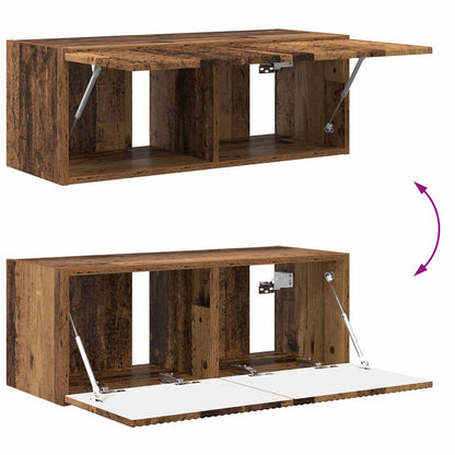 Set di Mobiletto da TV a Parete 4 pcs Legno vecchio | homemem39