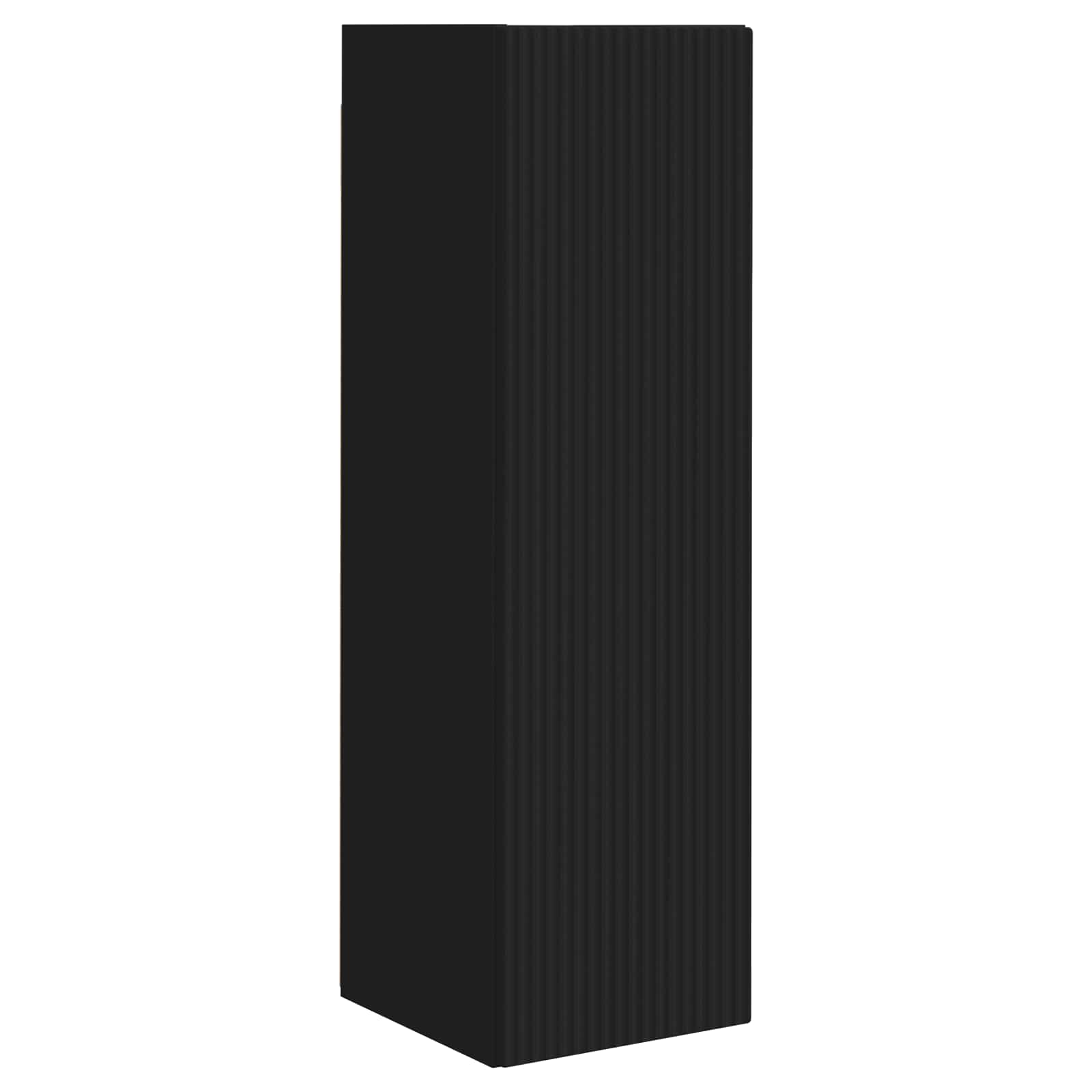 Set di Mobiletto da TV a Parete 4 pz Nero Legno ingegnerizzato | homemem39