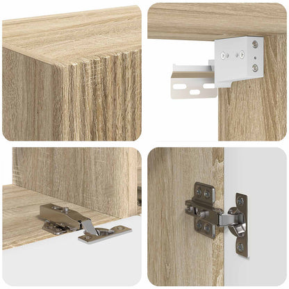 Set di Mobiletto da TV a Parete 4 pcs Rovere Sonoma | homemem39