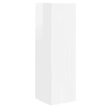Set di Mobiletto da TV a Parete 4 pcs Bianco Lucido | homemem39