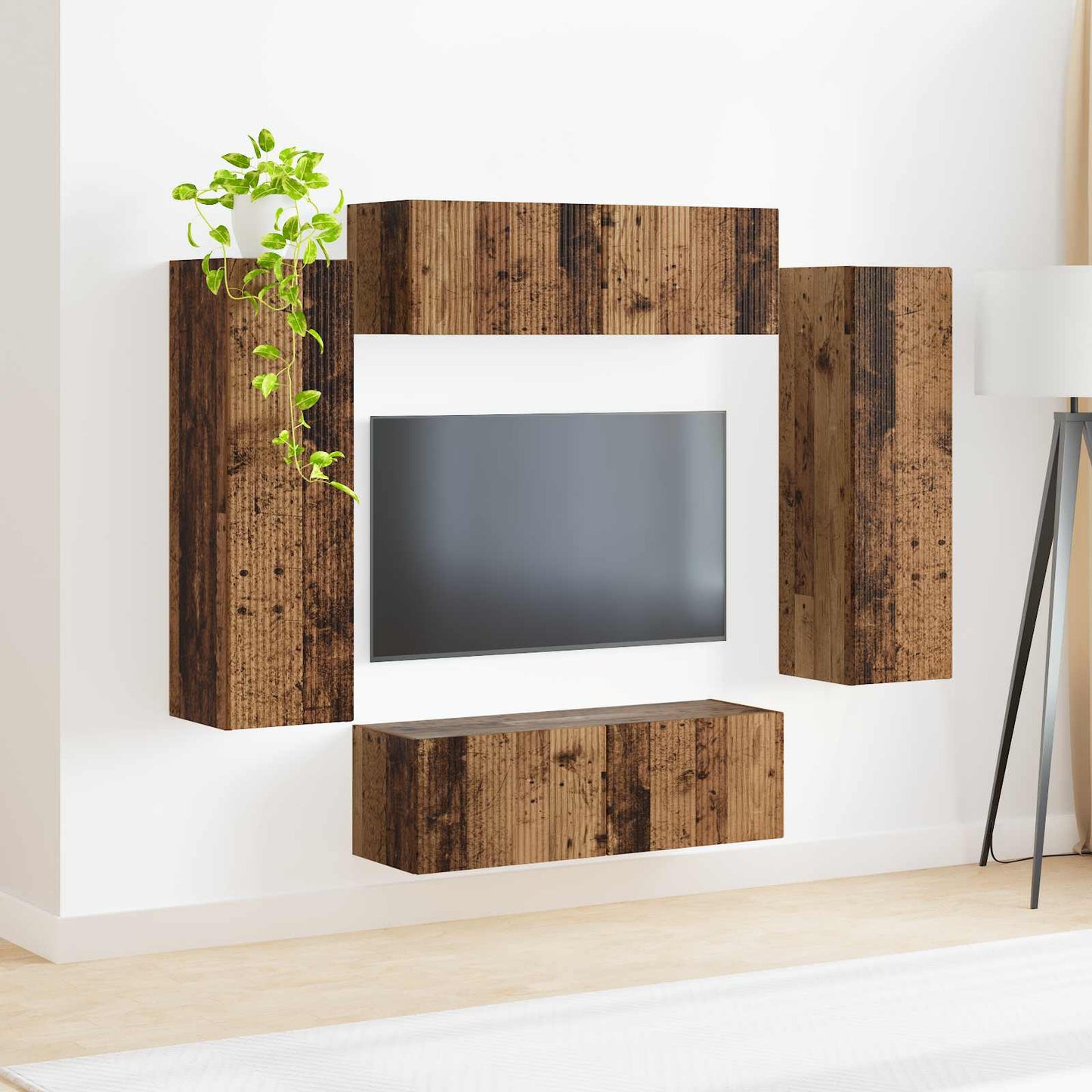 Set di Mobiletto da TV a Parete 4 pcs 29,5 x 31 x 100 cm