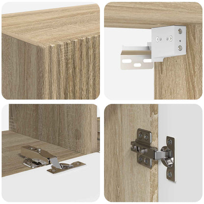 Set di Mobiletto da TV a Parete 4 pcs Rovere Sonoma | homemem39