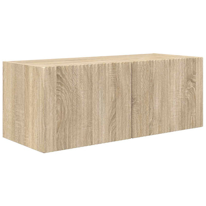 Set di Mobiletto da TV a Parete 4 pcs Rovere Sonoma