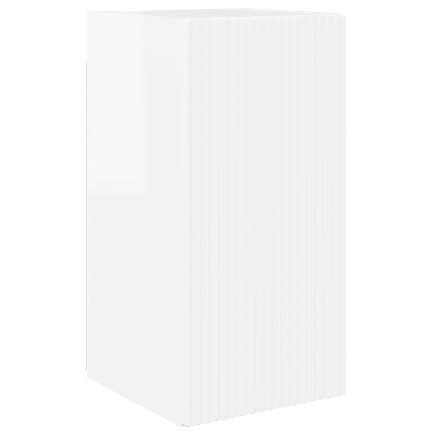 Set di Mobiletto da TV a Parete 4 pcs Bianco Lucido