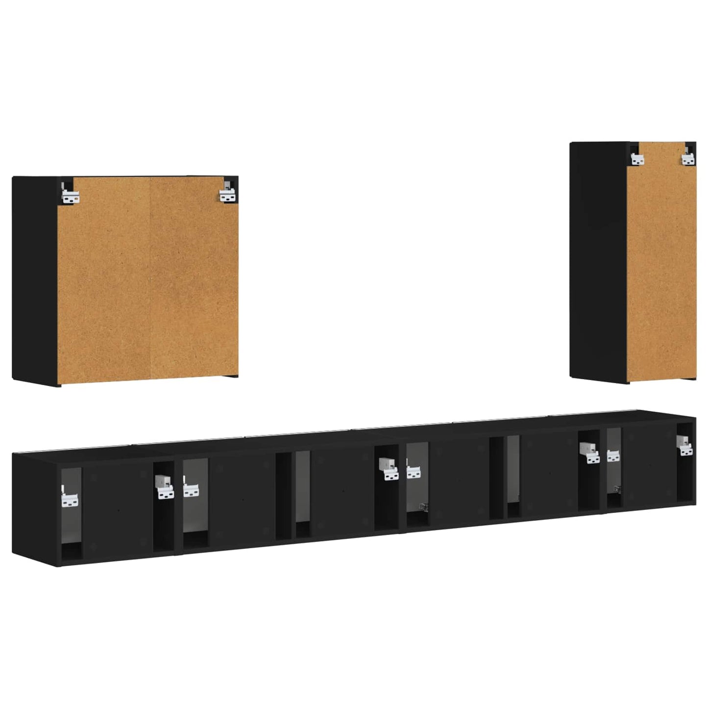 Montaggio a parete 6 pcs Nero