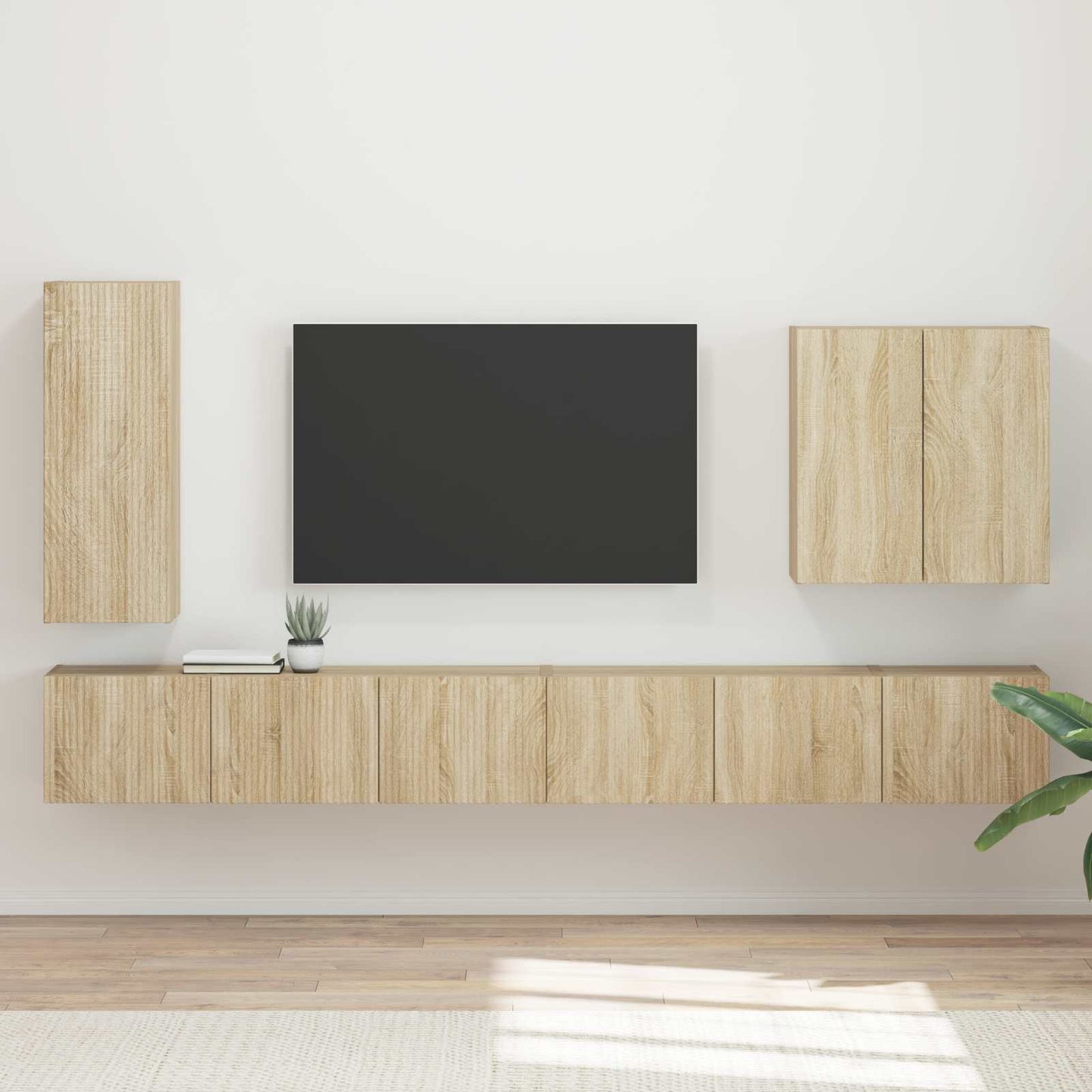 Montaggio a parete 6 pcs Rovere Sonoma