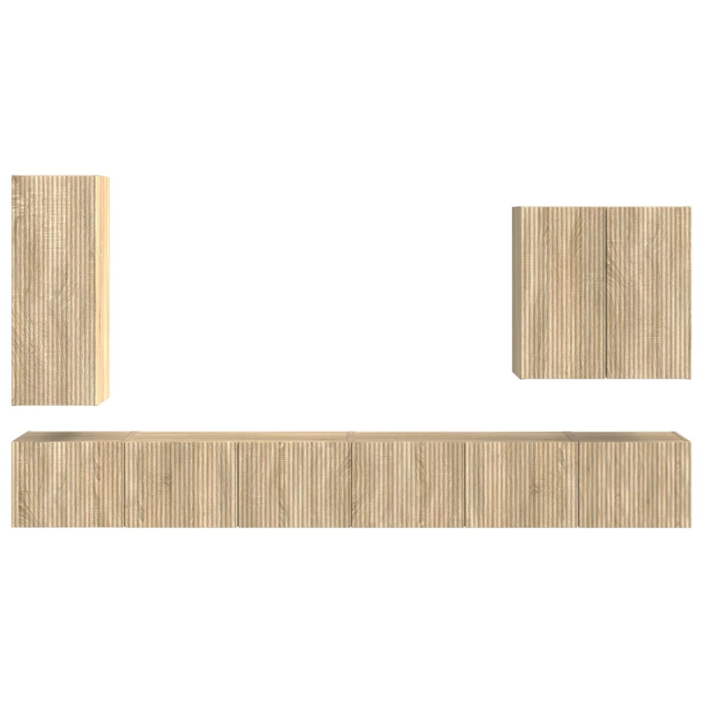 Montaggio a parete 6 pcs Rovere Sonoma