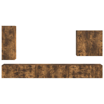 Montaggio a parete 6 pcs Rovere fumé