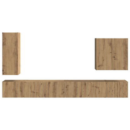 Montaggio a parete 6 pcs Rovere artigianale