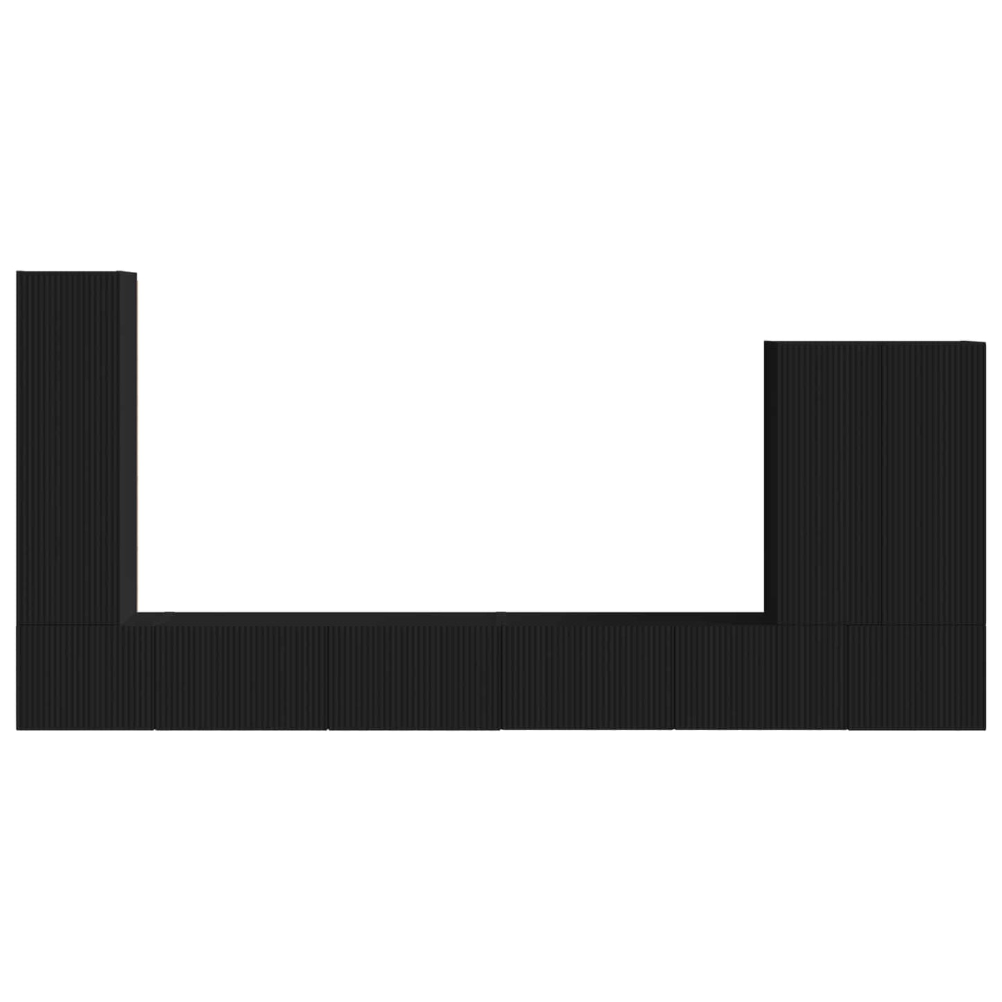 Montaggio a parete 6 pcs Nero