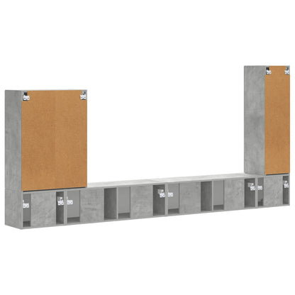 Set di Mobiletto da TV a Parete 6 pcs Grigio cemento | homemem39