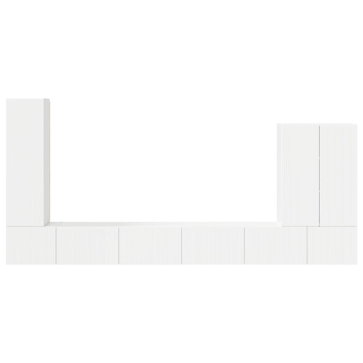 Montaggio a parete 6 pcs Bianco Lucido