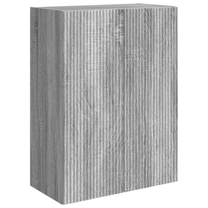 Montaggio a parete 6 pcs Grigio Sonoma