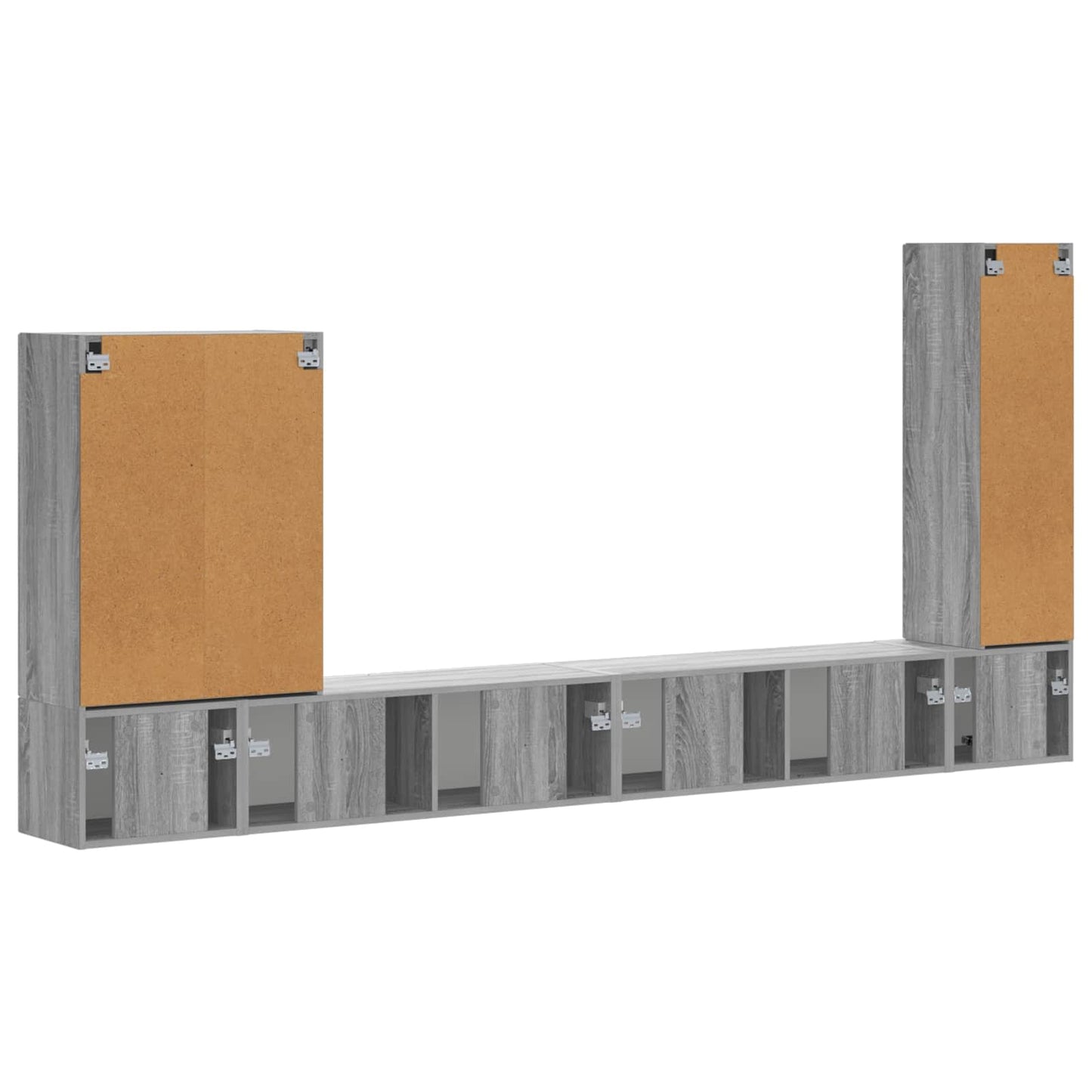 Set di Mobiletto da TV a Parete 6 pcs Grigio Sonoma | homemem39