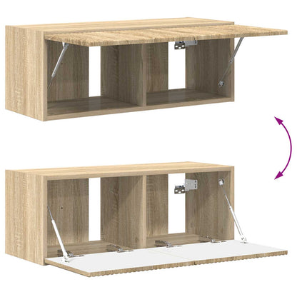 Set mobile TV 2 pz Rovere Sonoma Legno ingegnerizzato