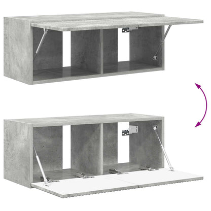 Set mobile TV 2 pz Grigio cemento Legno ingegnerizzato