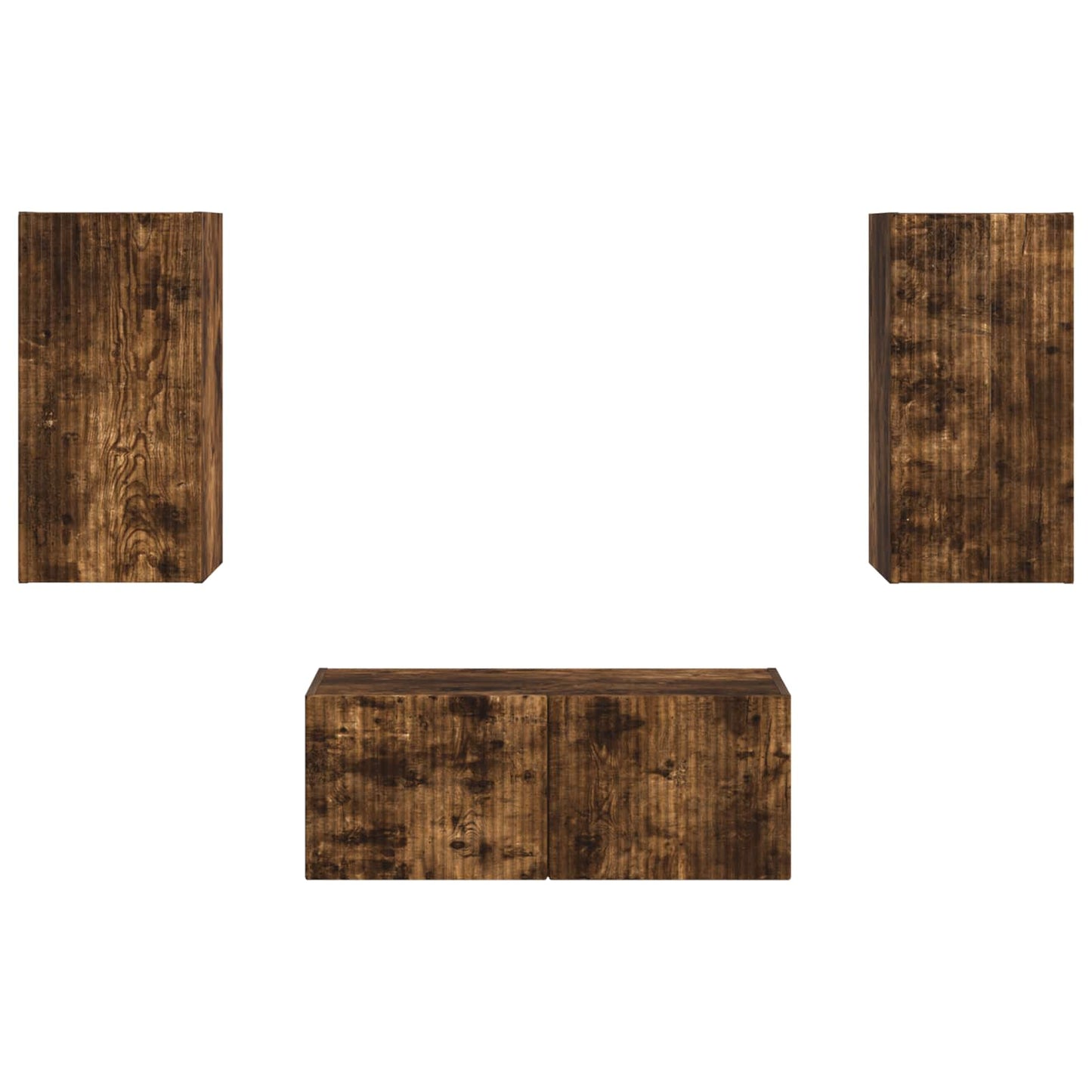 Set mobile TV 2 pcs Rovere fumé Legno multistrato