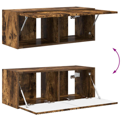 Set mobile TV 2 pcs Rovere fumé Legno multistrato | homemem39