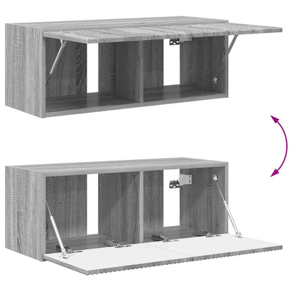 Set mobile TV 2 pz Grigio Sonoma Legno ingegnerizzato