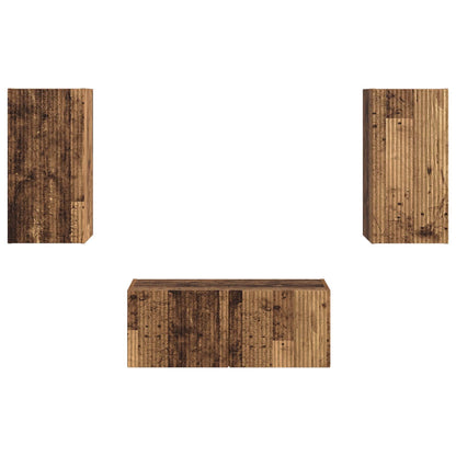 Set mobile TV 2 pcs Legno vecchio Legno multistrato