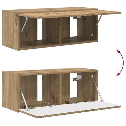 Set mobile TV 2 pcs Rovere artigianale Legno ingegnerizzato | homemem39