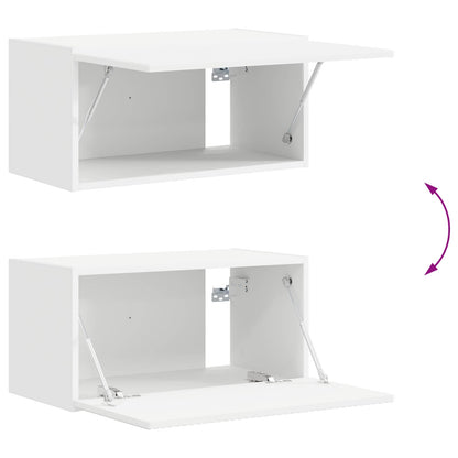 Set mobile TV 2 pz Bianco Legno ingegnerizzato