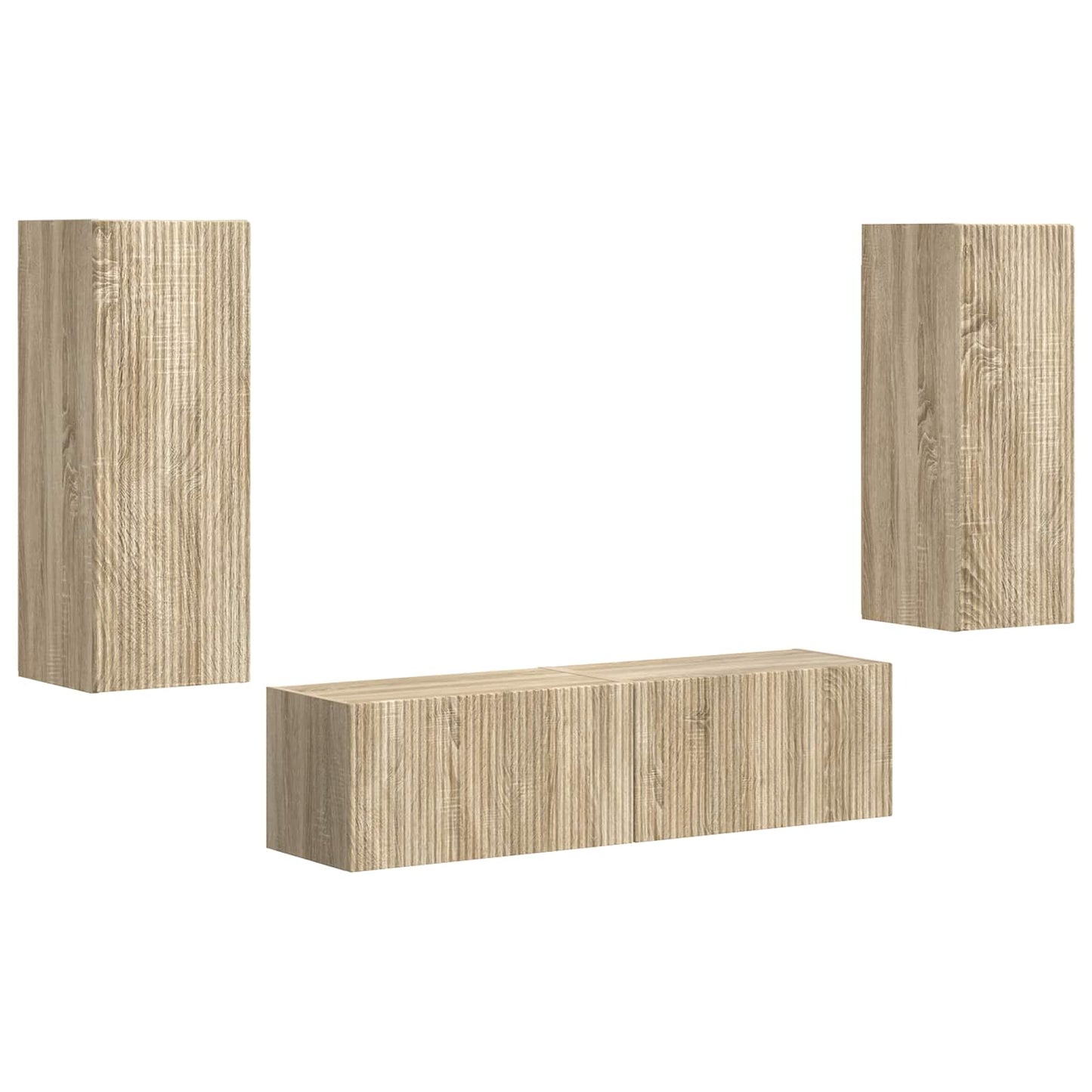 Set mobile TV 2 pcs Rovere Sonoma Legno multistrato