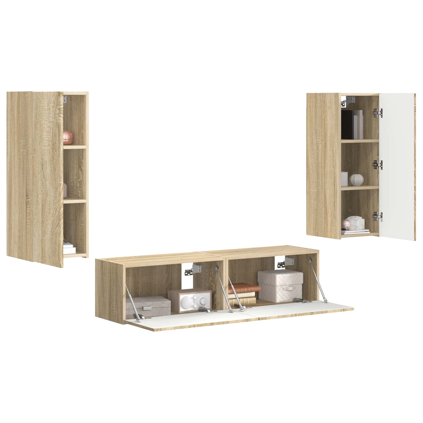 Set mobile TV 2 pcs Rovere Sonoma Legno multistrato