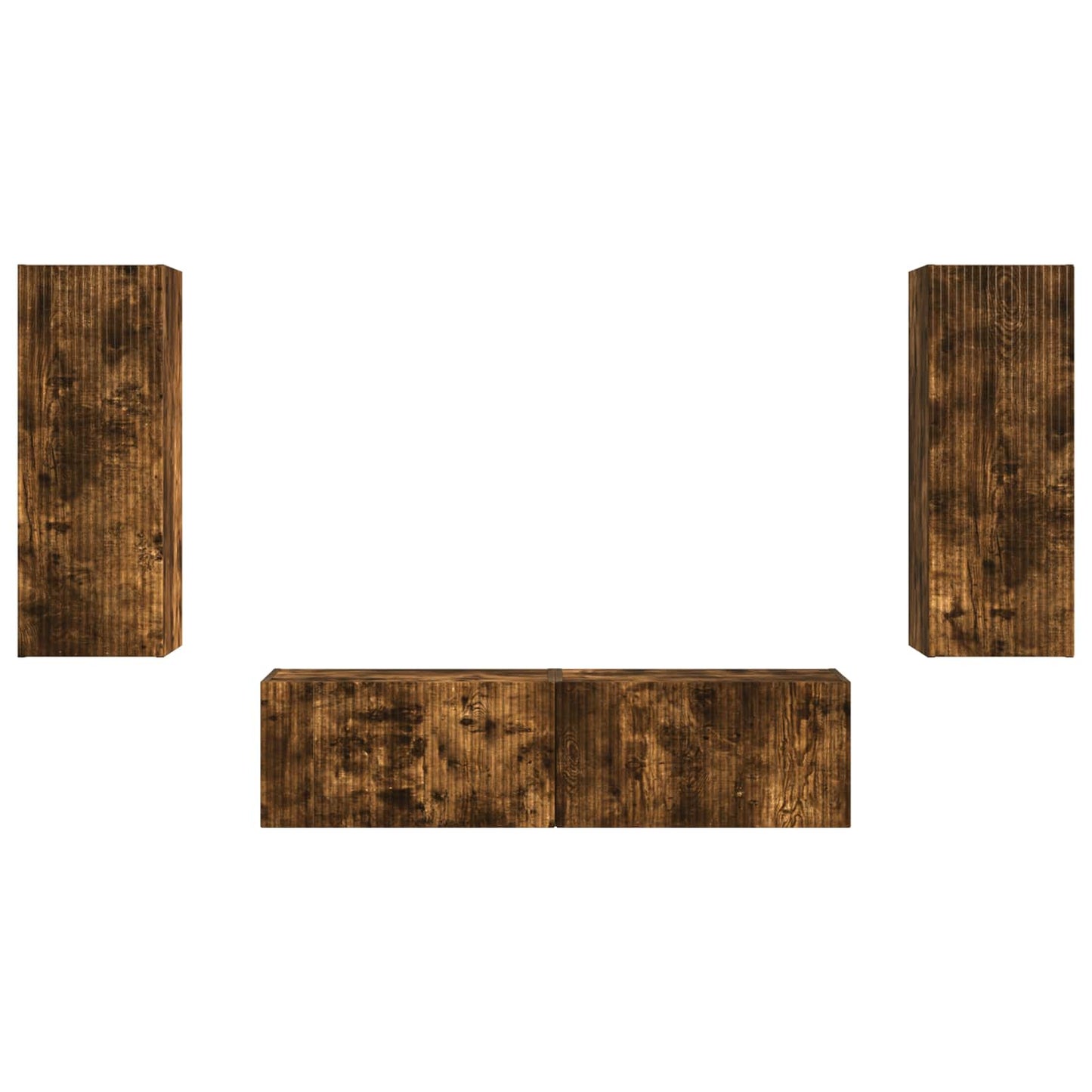 Set mobile TV 2 pcs Rovere fumé Legno multistrato