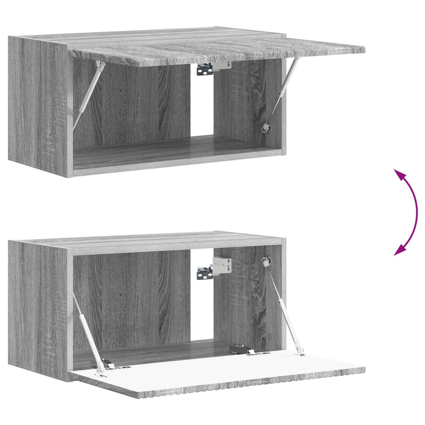 Set mobile TV 2 pz Grigio Sonoma Legno ingegnerizzato