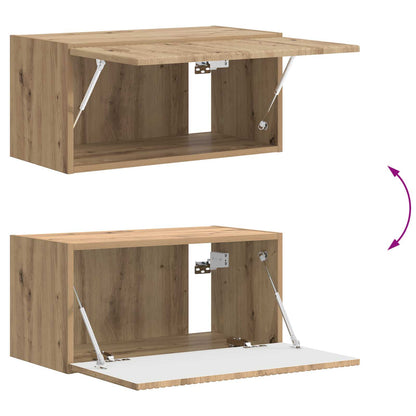 Set mobile TV 2 pz Rovere artigianale Legno ingegnerizzato