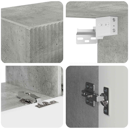 Set mobile TV 3 pcs Grigio cemento Legno multistrato | homemem39