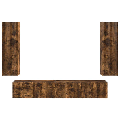 Set mobile TV 3 pcs Rovere fumé Legno multistrato