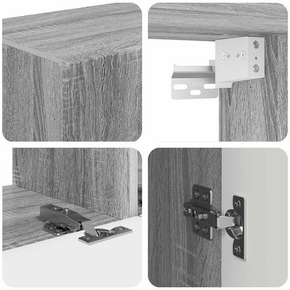 Set mobile TV 3 pcs Grigio Sonoma Legno multistrato | homemem39