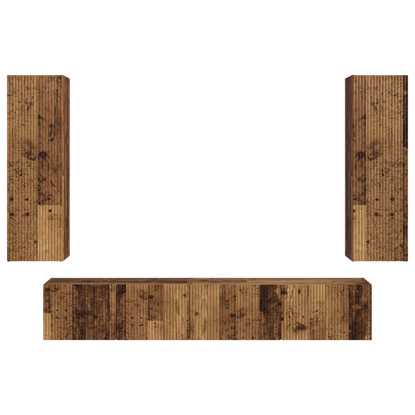 Set mobile TV 3 pcs Legno vecchio Legno multistrato