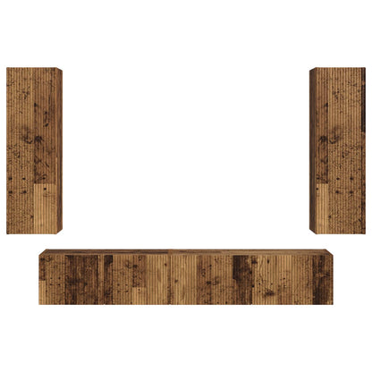 Set mobile TV 3 pcs Legno vecchio Legno multistrato