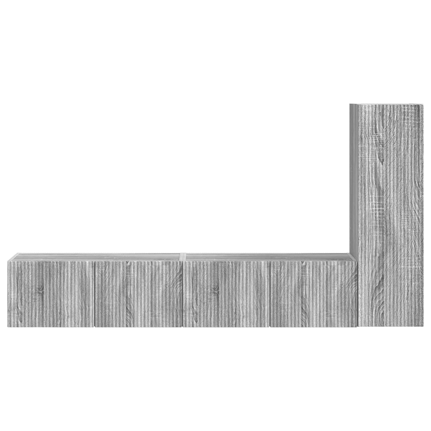 Set mobile TV 2 pcs Grigio Sonoma Legno multistrato