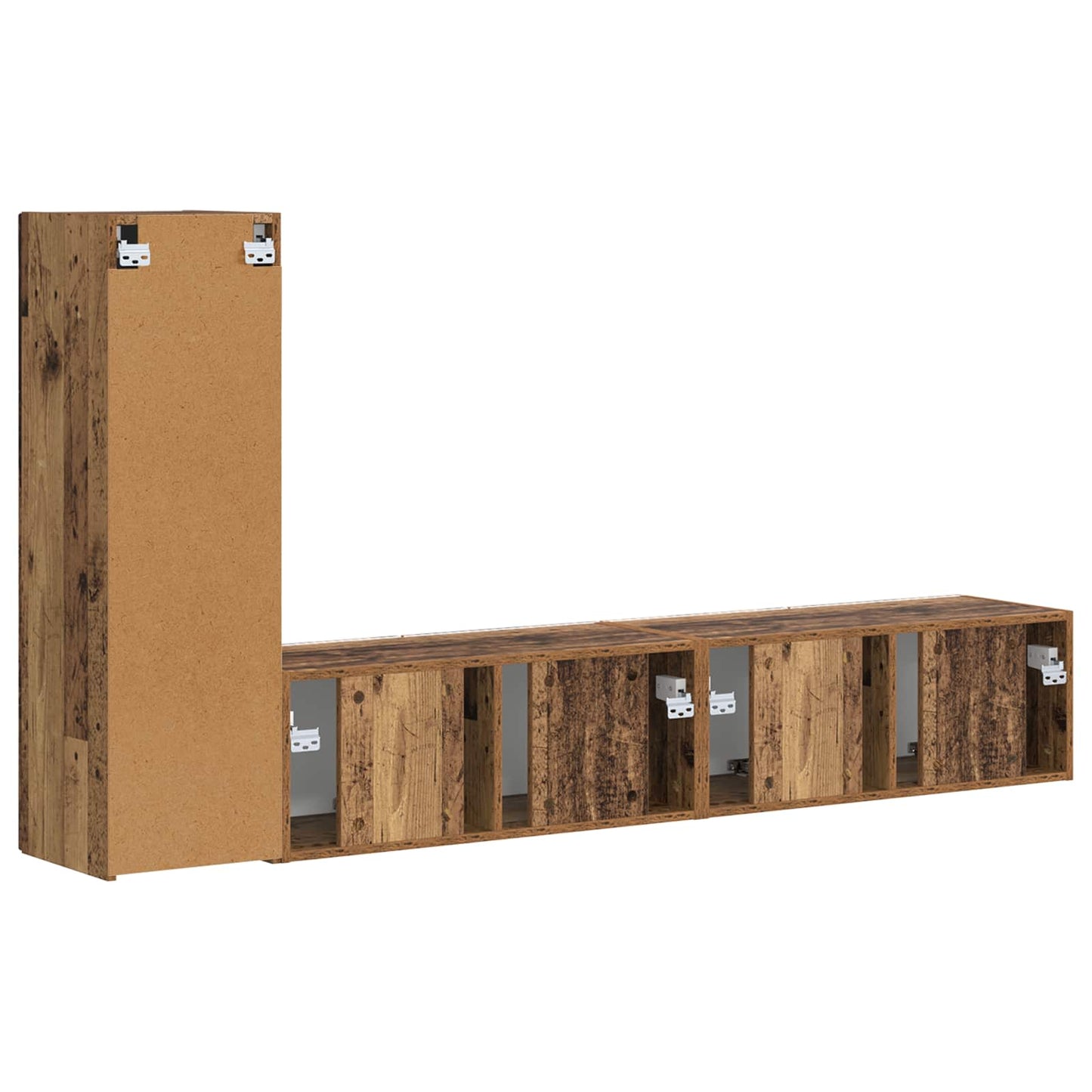 Set mobile TV 2 pcs Legno vecchio Legno multistrato