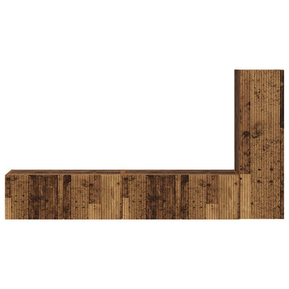 Set mobile TV 2 pcs Legno vecchio Legno multistrato