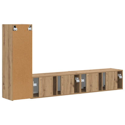 Set mobile TV 2 pcs Rovere artigianale Legno multistrato