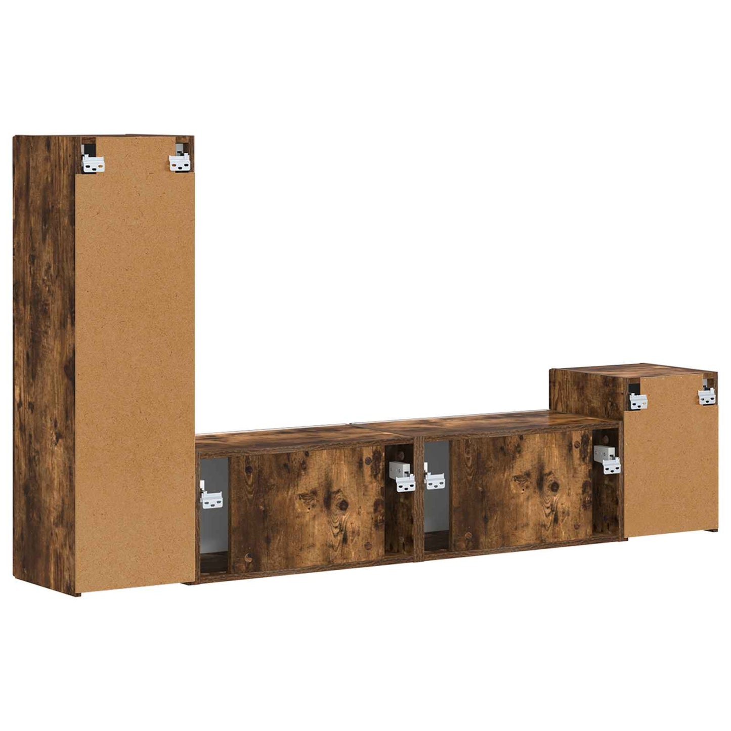 Set mobile TV 4 pcs Rovere fumé Legno multistrato