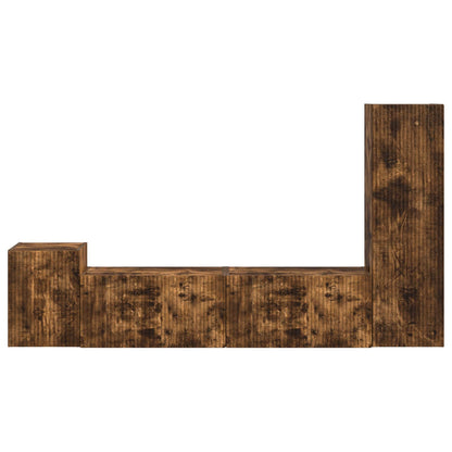 Set mobile TV 4 pcs Rovere fumé Legno multistrato