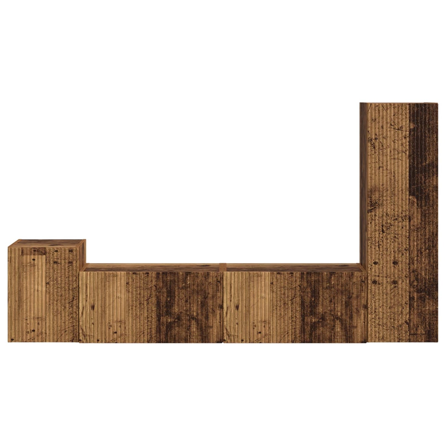 Set mobile TV 4 pcs Legno vecchio Legno multistrato