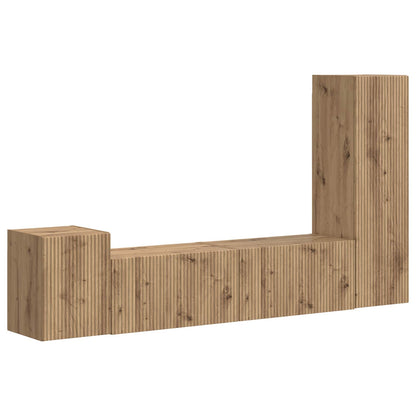 Set mobile TV 4 pcs Rovere artigianale Legno multistrato