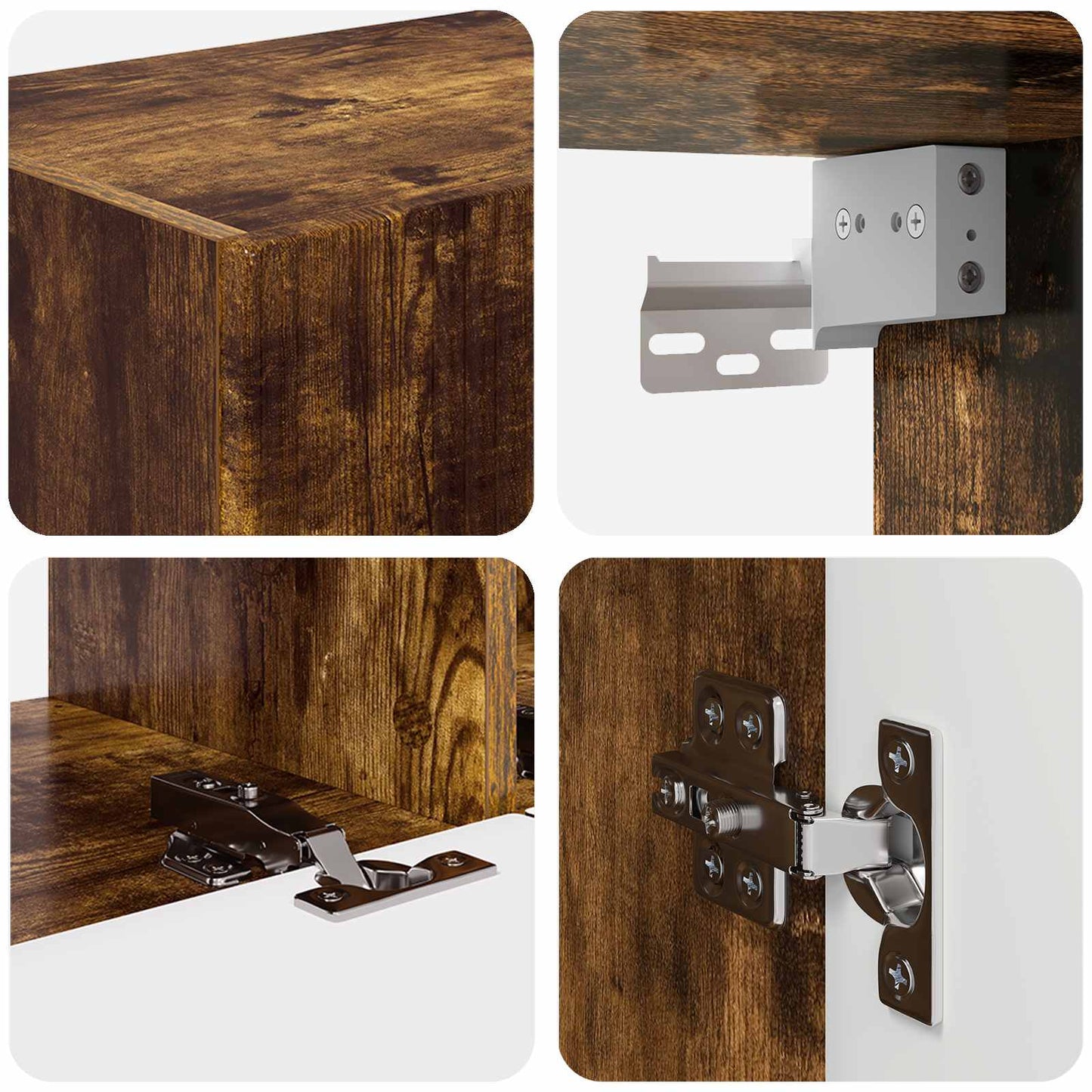 Set mobile TV 3 pcs Rovere fumé Legno multistrato