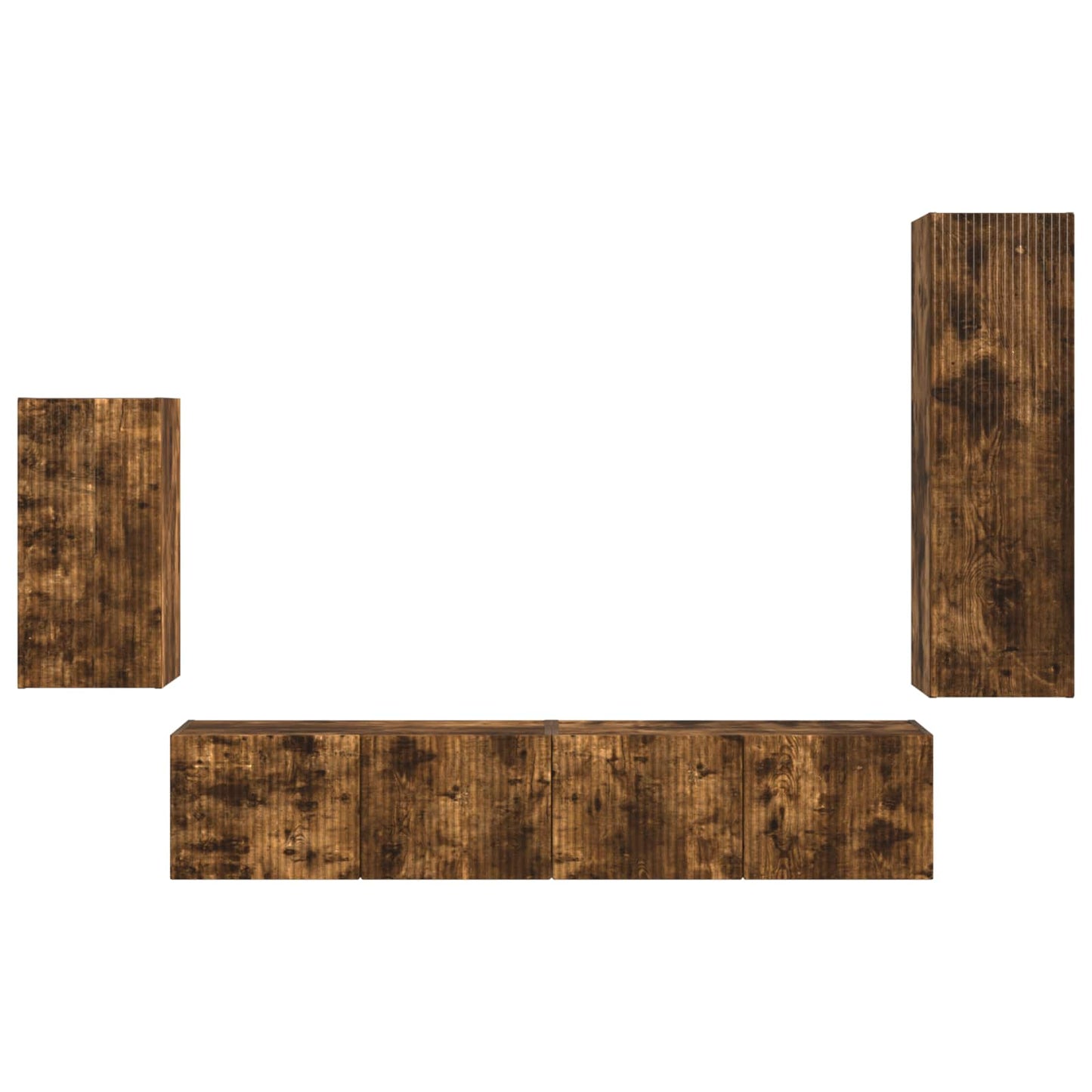 Set mobile TV 3 pcs Rovere fumé Legno multistrato