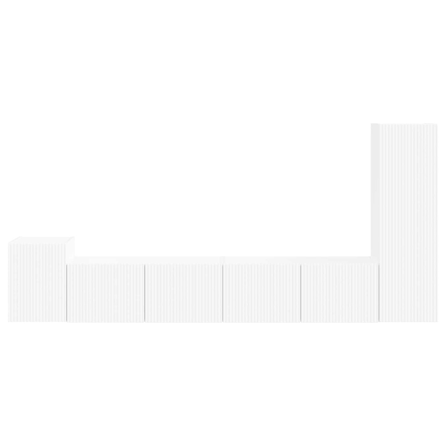 Set mobile TV Montaggio a parete 3 pcs Bianco Legno multistrato